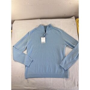 RNWK NWT Wool Cashmere Quarter Zip Sweater Light Blue Women's Size M